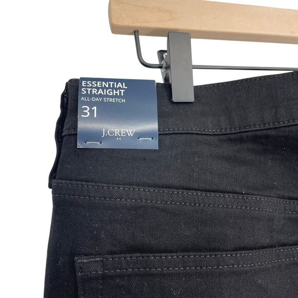 J.Crew Factory Essential Straight Jean in All-Day Stretch Black Size 31 NEW - Picture 5 of 6